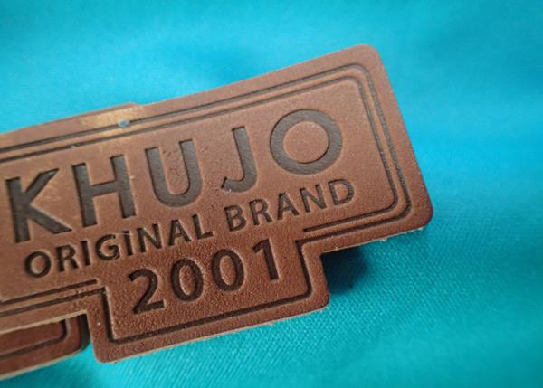 Personalized Metal Logo Genuine Embossed Leather Labels And Tags For Clothes