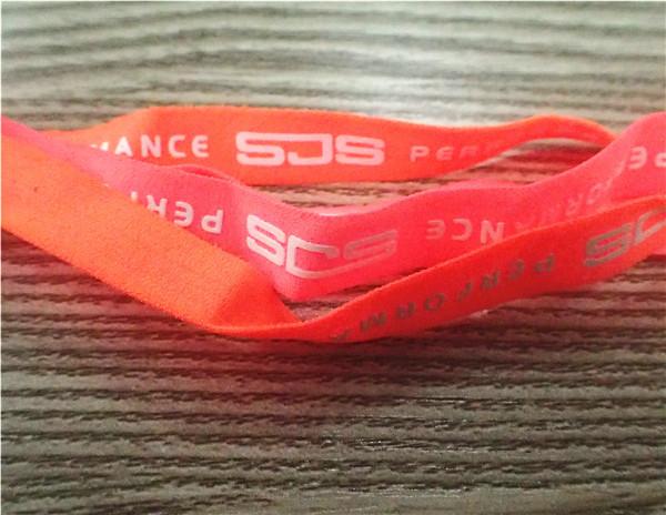 Professional Custom Fluorescent Color Clothing Elastic Band With Special Logo