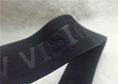 China High Frequency Jacquard Elastic Band Embossed Customized Logo For Garment for sale