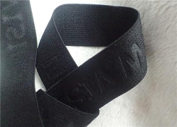 High Frequency Jacquard Elastic Band Embossed Customized Logo For Garment