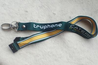 China Soft Ribbon Material Promotional Printing Satin Lanyard With Custom Logo for sale