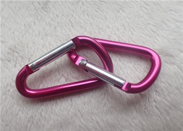 Small Personalized Promotional Gifts Carabiner Multiple Colors D - Shaped Mountaineering Buckle Metal Key Holder