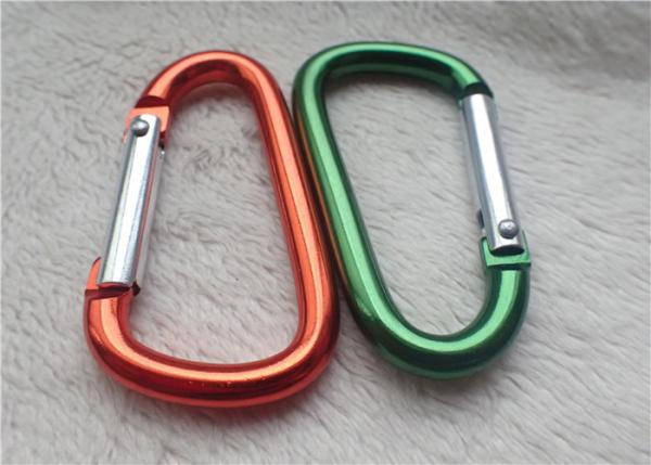 Small Personalized Promotional Gifts Carabiner Multiple Colors D - Shaped Mountaineering Buckle Metal Key Holder