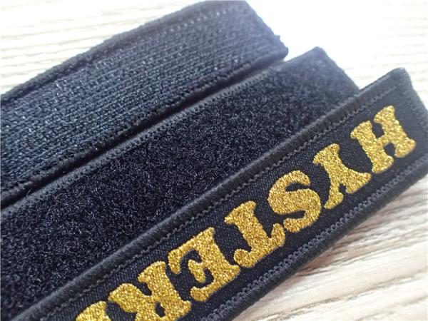 Customized Fashion Polyester  Velcro Webbing Woven Tape For Garment  Or Bag  Label