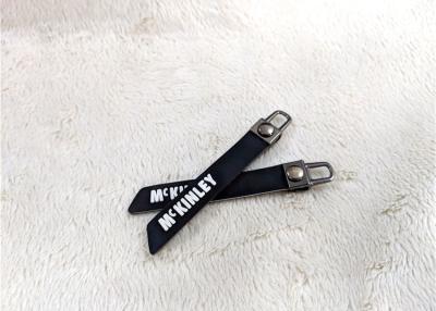 China Nickel - Free Bag Accessory Rubber Zipper Puller Embossed Silicone Logo for sale