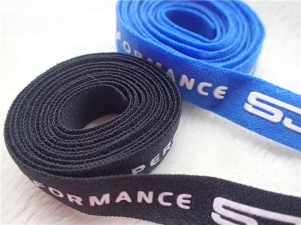 Professional Polyester Elastic  Cloth Band With Printing Silicone Logo