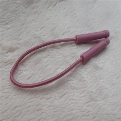 China Elastic Rope Colored Zipper Pulls Two Thick Middle Thin Nunchakus Embossed Square Dots for sale