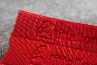 China Red Embossed Sportswear Woven Band for sale