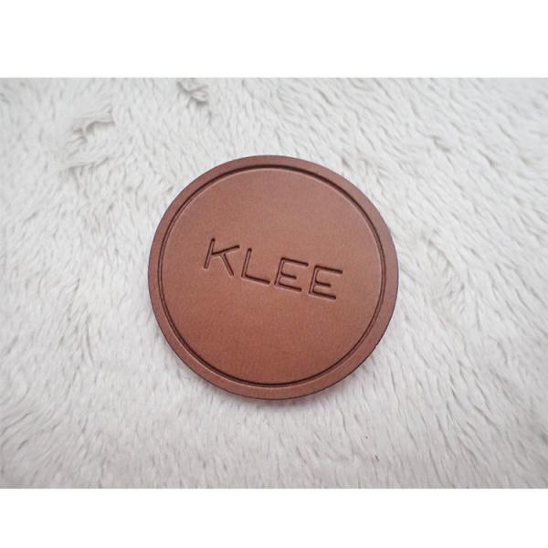 Custom LOGO Soft Debossed Foldable PU Patch Leather Label For Clothing Handbags Jeans