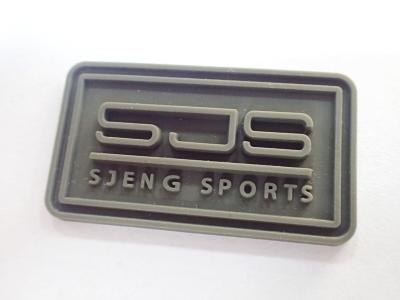 China Garment Accessories Embossed Clothing Custom Rubber Logo Label PVC Patch for sale