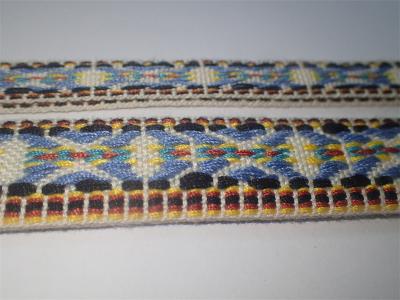 China Estilo nacional colorido tejido de encargo de la cinta de alta resistencia del telar jacquar del algodón en venta