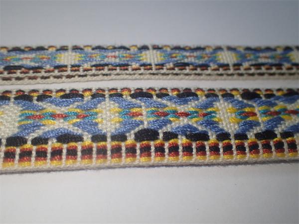 Custom Woven Cotton High Strength Jacquard Tape Colorful National Style