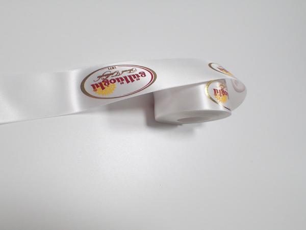 Garment Webbing Polyester Fabric Tape With Silk Screen Printed Logo