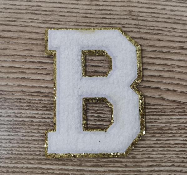 Towel Embroidered Letter Patches Heat Transfer Labels For Clothes