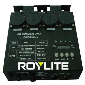 China Professionnal DMX Dimmer Pack 4CH 5Pin 16A AC 220 - 240V , stage lighting dimmer packs for sale