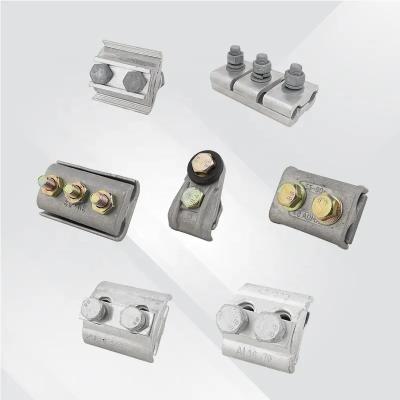 中国 ISO9001架空ケーブルの一致アルミニウム平行溝クランプ コネクター 販売のため