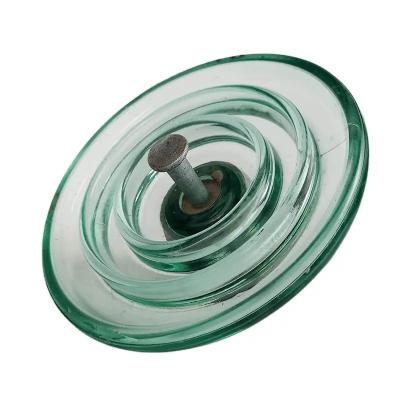 China Isoladores de vidro verdes de polo de poder do disco 380mm 420mm 450mm à venda