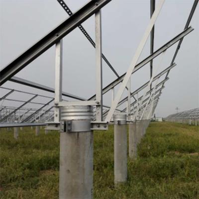 China Silver SS304 SS316 Solar Panel Mounting Brackets Ground Mounted Solar Structure for sale