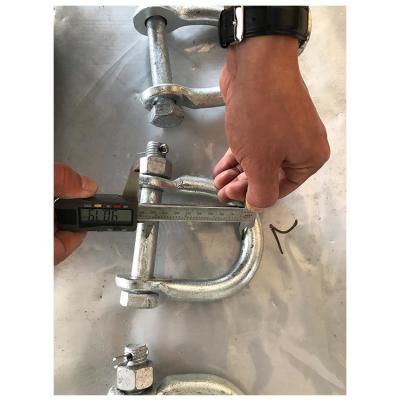 China Hot Dipped Galvanized Pole Line Fitting U Shackle Bolt for sale