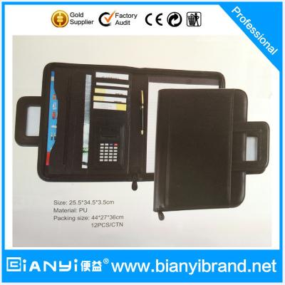China Black color leather document bag for sale