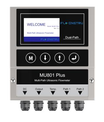 China Plug In Dual Channel Wall Mounted Ultrasonic Flowmeter MU801 Plus for sale