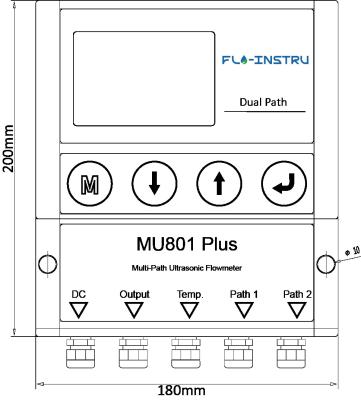 China O sinal de adição MU801 obstrui dentro trajeto do medidor de fluxo ultrassônico do sensor o multi à venda