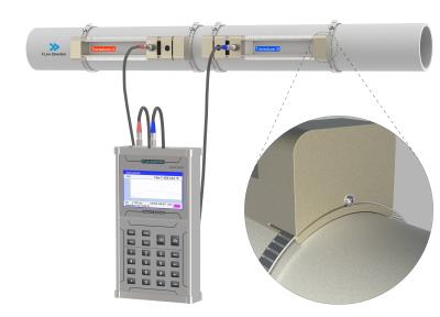 中国 PH301表面下の水測定のための手持ち型の超音波流れメートル 販売のため