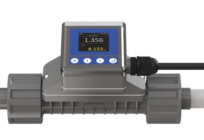FL101 In-Line Ultrasonic Flow Meter for Agricultural Irrigation 24V DC