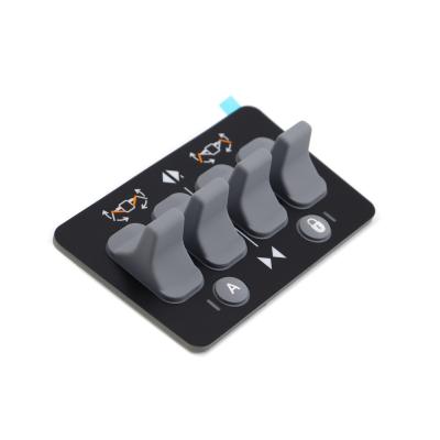 China Color Key Silicone Rubber Membrane Switches With LEDs Assembled for sale