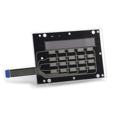 China PC Front Foil Custom Keypad Membrane With Aluminum Back Plate for sale