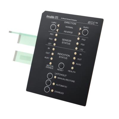 China LED IP67 Waterproof Membrane Switches Polyester Material With ESD Shielding for sale