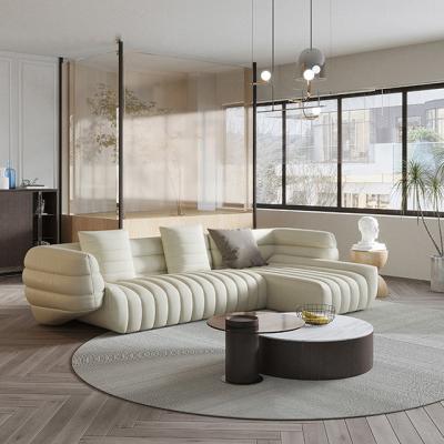 China sofás de cuero de la sala de estar de los 334cm en venta