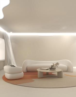 China Tela moderna seccional Sofa Set Arch Shape de la sala de espera del OEM en venta