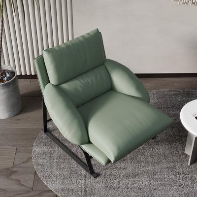 China Hotel Ergonomic Upholstered Lounge Chair Modern Minimalist Green for sale