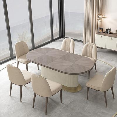 China Italian Luxury 12mm Deluxe Rock Board Dining Table Scratch Resistant for sale