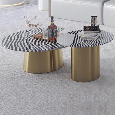 China OEM Marble Topped Pedestal Coffee Table for sale