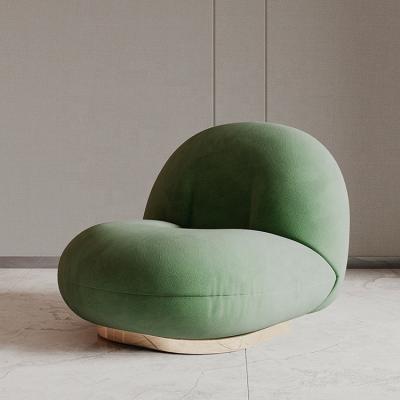 China Tufted Design Green Fabric Leisure Living Room Chair Swivel Leisure Chair for sale