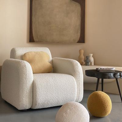 China Tufted Design Teddy Boucle Chair Set 102*90cm Fleece Sofa Set for sale