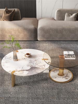 China Rock Board Bedroom Coffee Table Round Zero Formaldehyde Rock Coffee Table for sale