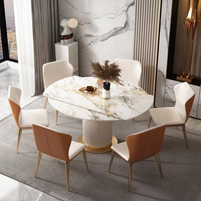 China Bedroom Rock Board Dining Table Retractable Rotation for sale