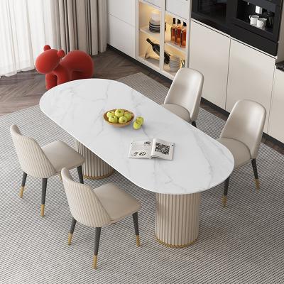 China Retractable Rotation Rock Board Dining Table Rectangular Solid Wood Striped for sale