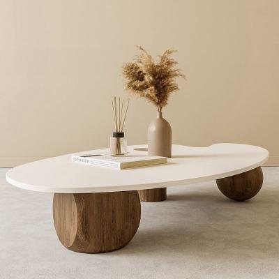 China Minimalist White Marble Countertop Coffee Table For Hotel Lobby for sale