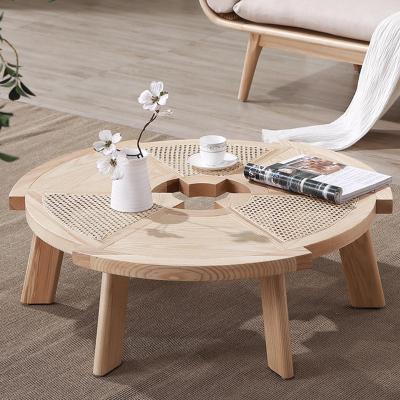 China Outdoor Center Cane Round Coffee Rattan Table 80 * 80 for sale