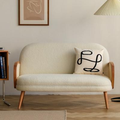 China Solid Wood Rattan Modern Fabric Sofa Set Cloth Single Leisure Chair for sale