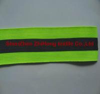China Heat transfer printed Elastic stretch ribbon Reflective Belt for sale