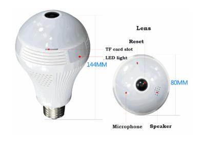 China Bulb Wireless Infrared Security Camera Panoramic View Automatic Alarm Intelligent Body Induction for sale