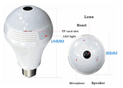 Chine Caméra de sécurité panoramique cachée de maison de 360 Wifi, caméra panoramique d'ampoule à vendre