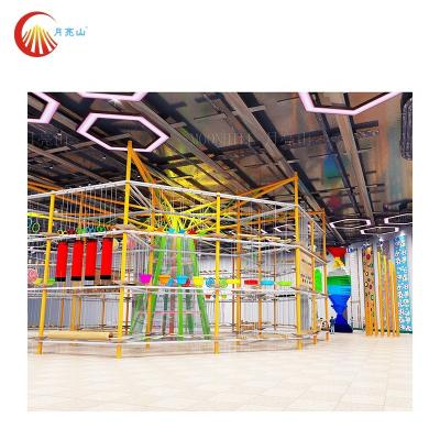 China Innenspielplatz-Seil-Wand-Hindernislauf-buntes besonders angefertigt zu verkaufen