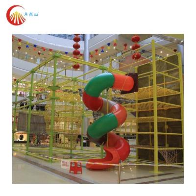 China Outdoor Playhouse Climbing Frame Adventure Rope Obstacle Course for sale