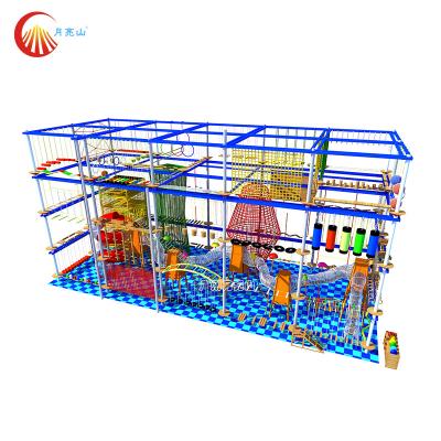 China CE Indoor Kids Adventure Ropes Course Park Playground Climbing Ropes Course for sale